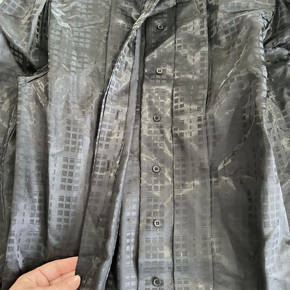 Joan Harper Vintage Black Blouse Size 12  Button Down 1980s - Picture 3 of 7